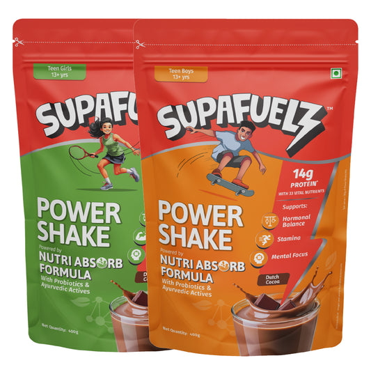 Combo of Power Shake for Active Teen Boys & Girls (13+ Years) | Chocolate | 400g