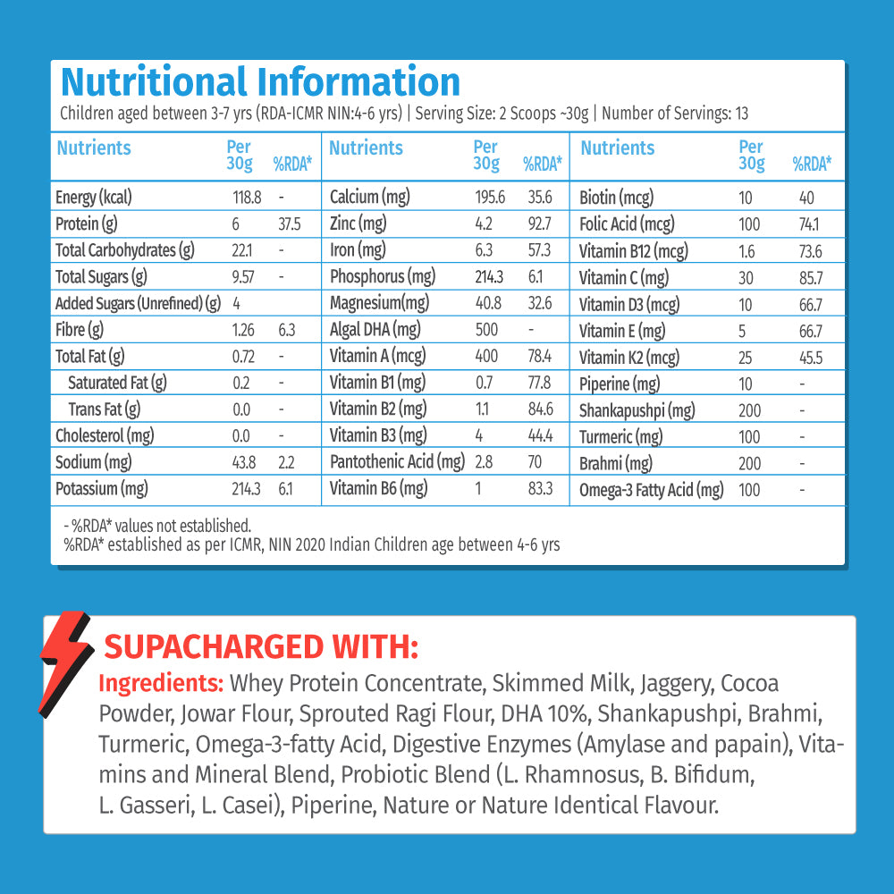 Power Shake for 3-7 Yrs | Growth Support | Chocolate | 400g