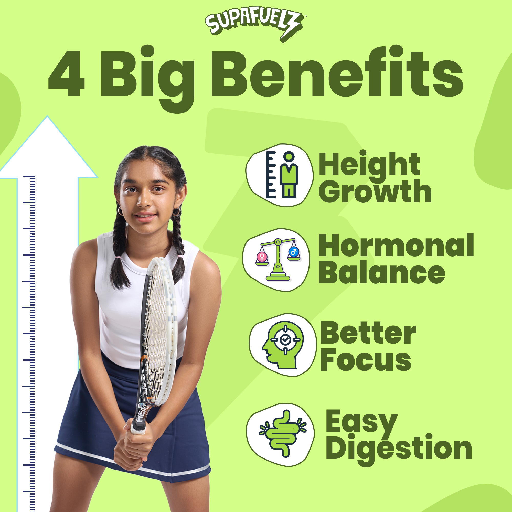 Power Shake 13+ Yrs Girls | Growth Support | Chocolate | 400g