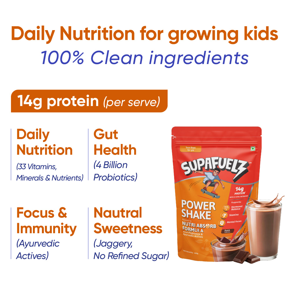 Power Shake for Active Teen Boys (13+ Years) | Chocolate | 400g
