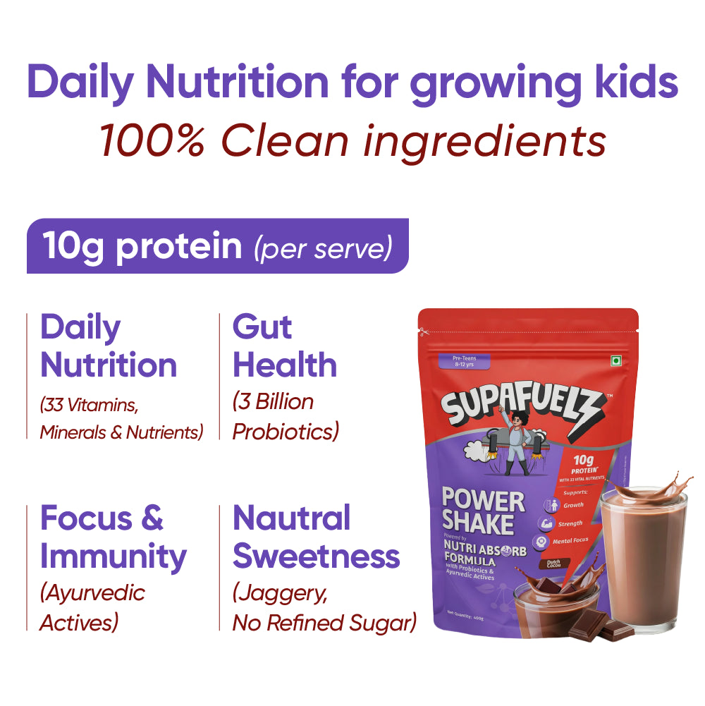 Power Shake for Active Kids (8-12 Yrs) | Chocolate | 400g