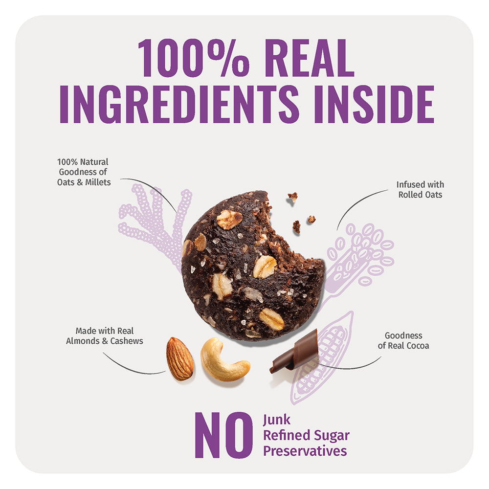 Hi-Protein No-Bake Cookie Mix | 3 Years and above | 200 gm | 10 Serves