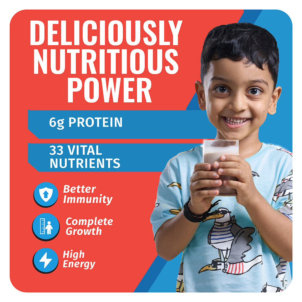 Hi-Protein Power Shake | 3-7 Year | For Immunity, Growth, Bone Strength | 400 gm | 13 Serves