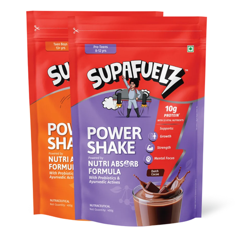 Combo of Power Shake for Active Teen Boys (8 +12 Years) + (13+ Years) | Chocolate | 800g