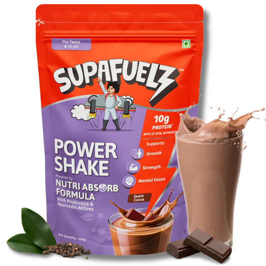 Power Shake 8-12 Yrs | Growth Support | Chocolate | 400g