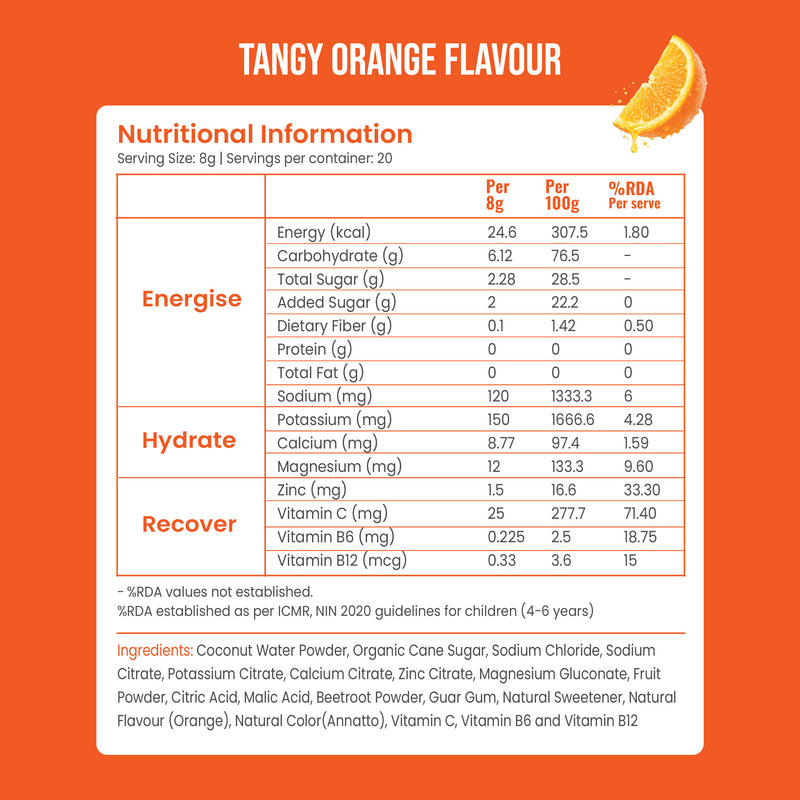 HYDRATE+ FOR ACTIVE KIDS | PACK OF 10 | ORANGE