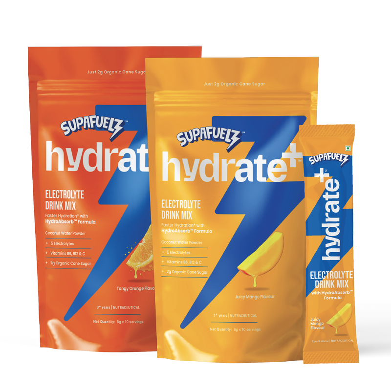 ELECTROLYTE MIX FOR ACTIVE KIDS | PACK OF 10 EACH | ORANGE & MANGO