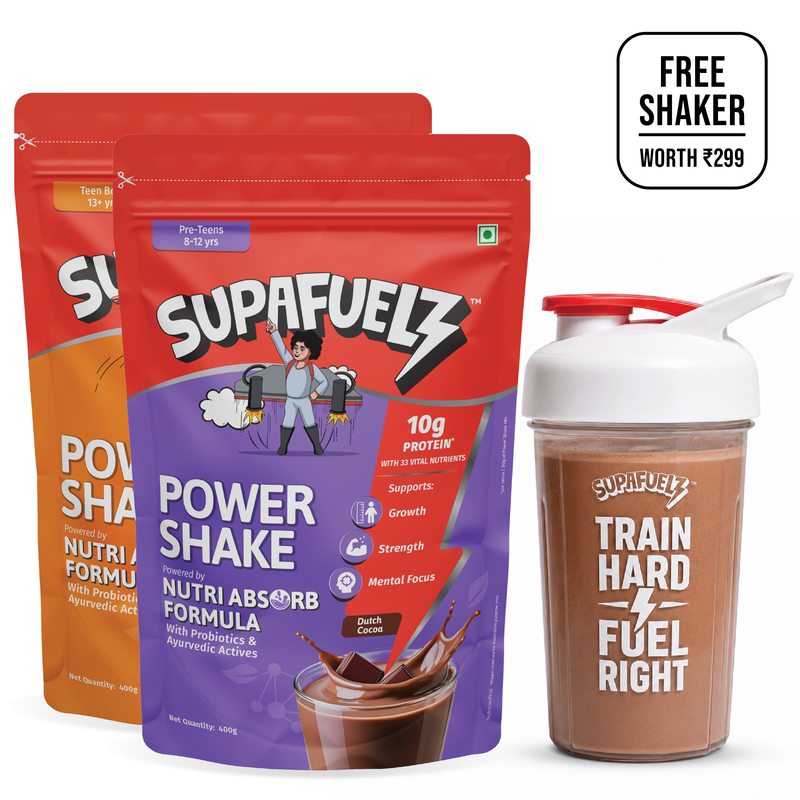 Combo of Power Shake for Active Teen Boys (8 +12 Years) + (13+ Years) | Chocolate | 800g