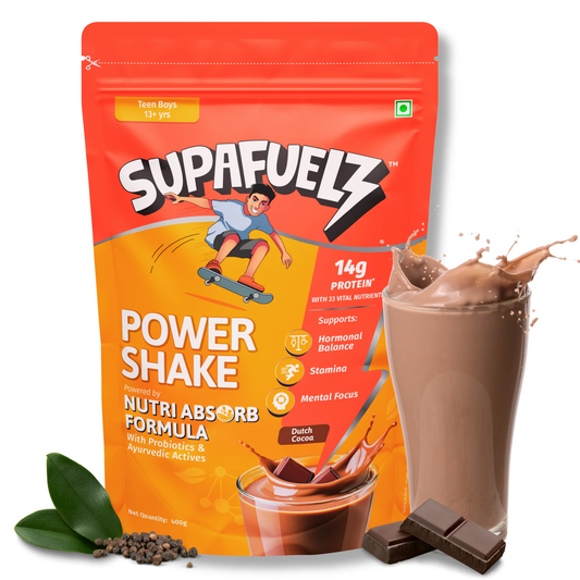 Power Shake 13+ Yrs Boys  | Growth Support | Chocolate | 400g