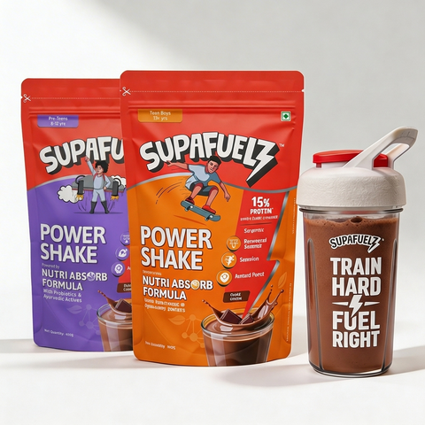 Combo of Power Shake for Active Teen Boys (8 +12 Years) + (13+ Years) | Chocolate | 800g