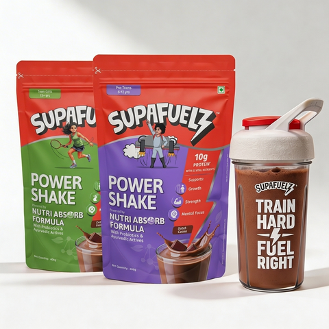 Combo of Power Shake for Active Teen Girls (8-12 Years) + (13+ Years) | Chocolate | 800g