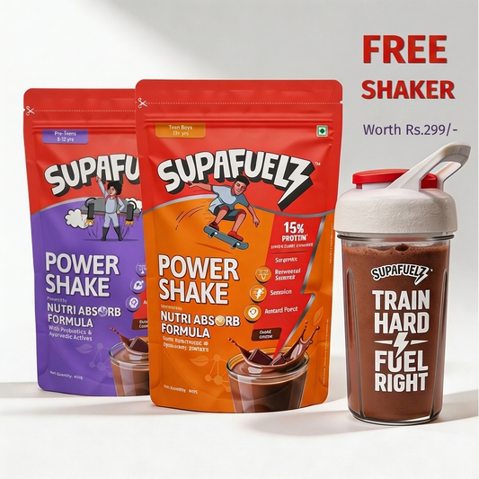 Combo of Power Shake for Active Teen Boys (13+ Years) + (8 +12 Years)| Chocolate | 400g